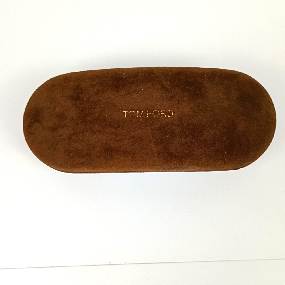TOM FORD BROWN HARD EYEGLASS CASE